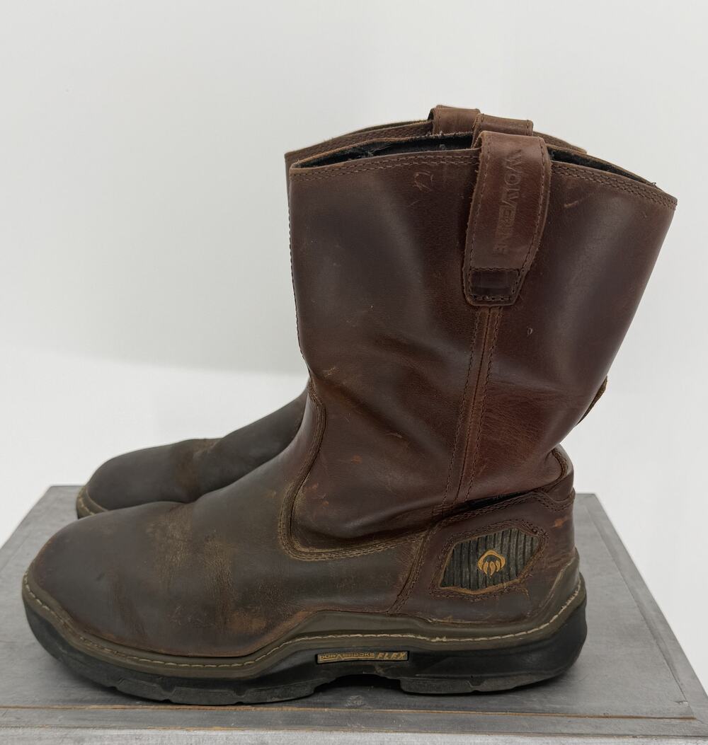 Wolverine Raider DuraShocks Wellington 10" Waterproof Peanut Leather Boots 11.5M